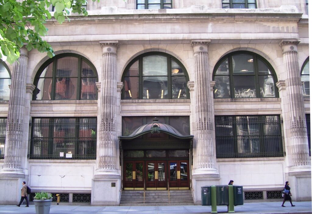 CUNY Transfer Explorer context: the Graduate Center entrance on 34th Street